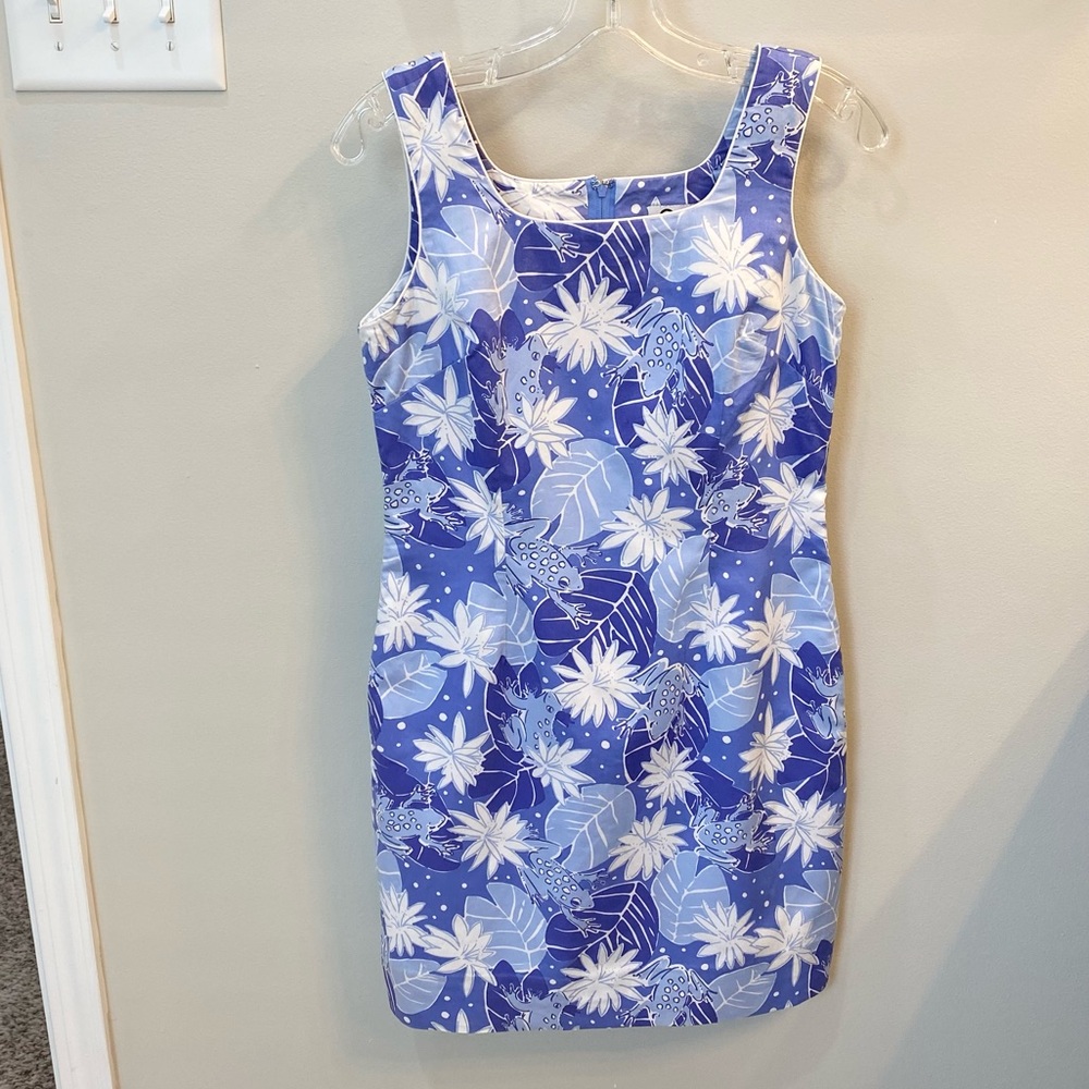 Lilly Pulitzer Krista Sleeveless Dress Prince Charming Frogs 2
